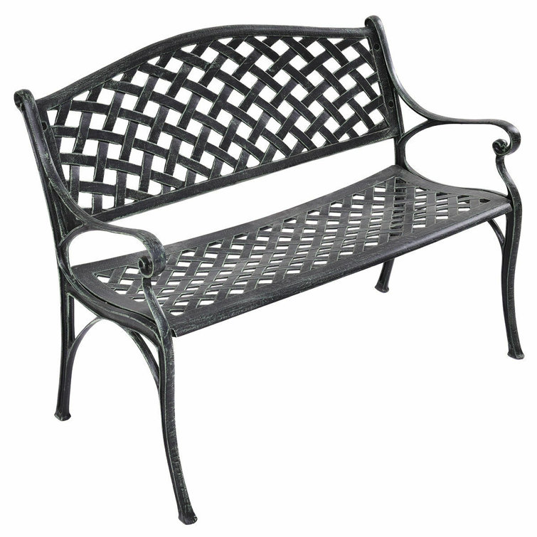 Fleur De Lis Living Binne Metal Outdoor Bench Wayfair